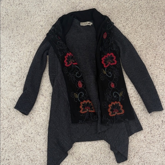 Peruvian Link Alpaca Collection Floral Patterned Sweater Fantasia Cardigan small - Picture 3 of 5